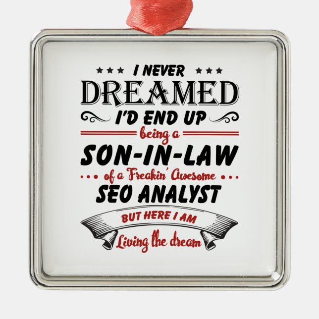 Sohn des Phantastischen SEO-Analytikers Ornament Aus Metall (Vorne)