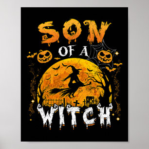 Sohn einer Hexenspuckfamilie, die Halloween Pumpk Poster