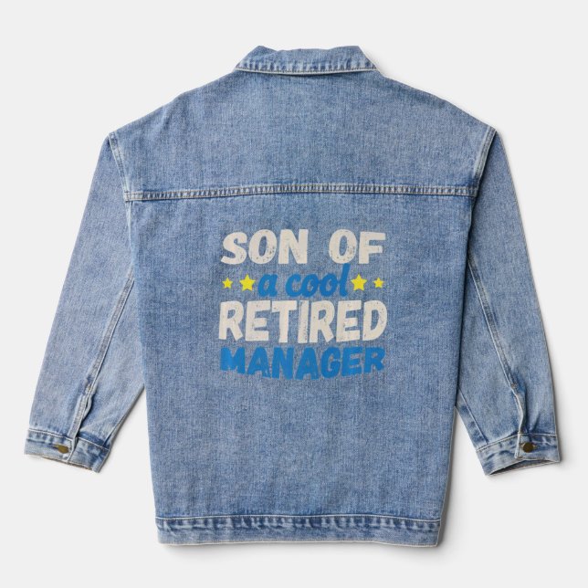 Sohn eines Coolen Rentners Jeansjacke (Rückseite)