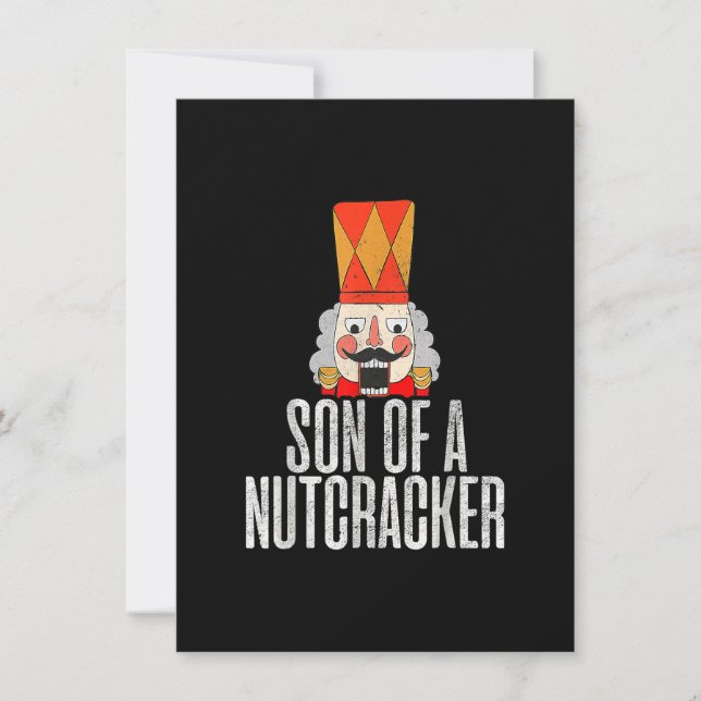 Sohn eines Nutcracker Funny Christmas Deez Nuts Xm Einladung (Vorderseite)