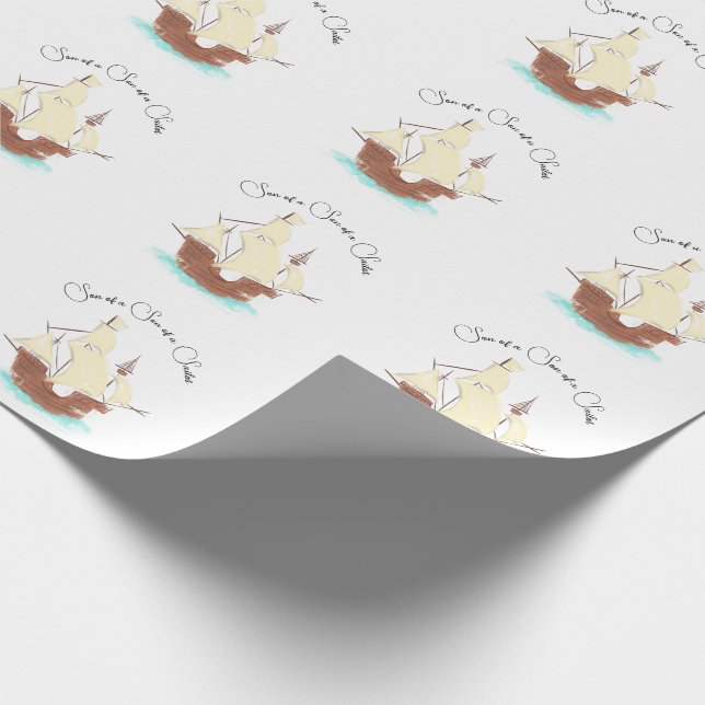 Sohn eines Sohnes eines Seefahrers Geschenkpapier (Ecke)