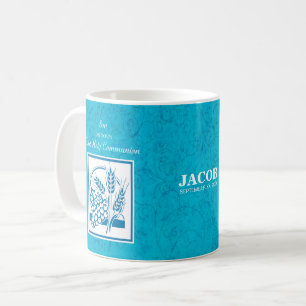 Sohn, Erste Kommune, Weizen, Trauben blau Kaffeetasse