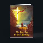 Sohn-Geburtstags-Karte Karte<br><div class="desc">ursprüngliche Kunst u. Entwurf durch christlichen Aufnahme-Künstler u. Öl-Maler Daniel James. Hören Sie Musik Daniels James an Danieljm.com</div>