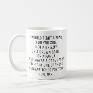 Sohn-Geschenk, lustiges Sohn-Geschenk zum Anpassen Kaffeetasse