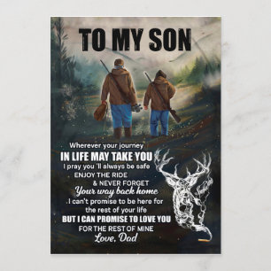 Sohn-Geschenke   Brief an meinen Sohn Liebe von Pa Einladung