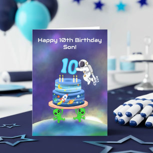 Sohn Happy 10. Geburtstag Astronaut Karte