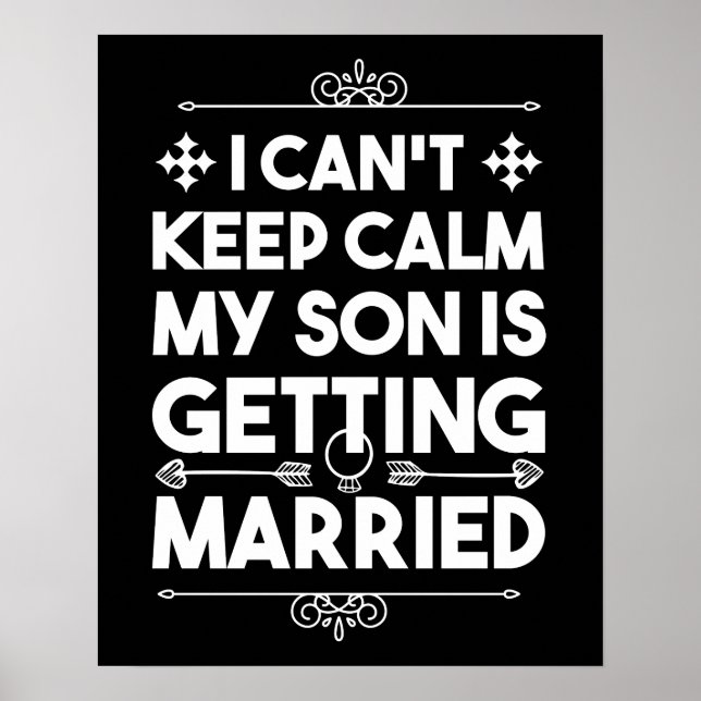 Sohn heiratet Junggesellinnenabschied Hochzeitsfei Poster (Vorne)