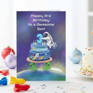 Sohn, herzlichen Glückwunsch zum 3. Geburtstag Ast Karte