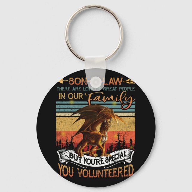 Sohn im Gesetz Viele große Freiwillige Schlüsselanhänger (Vorderseite)