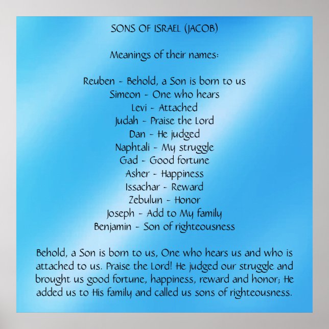 Sohn Israels Poster (Vorne)