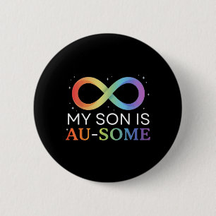 Sohn ist Au-Some Autismus-Bewusstsein Autist Button