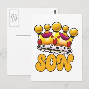 Sohn Königs Krone Postkarte