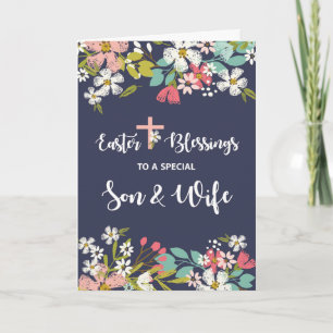 Sohn und Ehefrau Ostersegnung des Risen Christi Karte