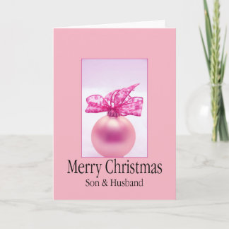 Sohn und Ehemann Karte froher Weihnachten
