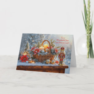 Sohn und Schwiegersohn Ehemann Weihnachtsferien Karte