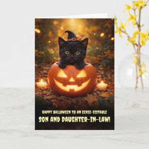 Sohn und Schwiegertochter Ehefrau Süßes Halloween  Karte