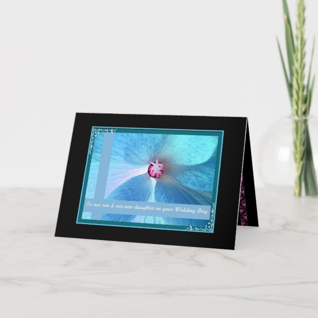 Sohn und Schwiegertochter - Hochzeit - Glückwunsch Karte (Vorderseite)