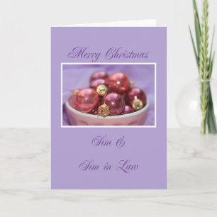 Sohn und Sohn im Gesetz frohe Weihnachten lila & p