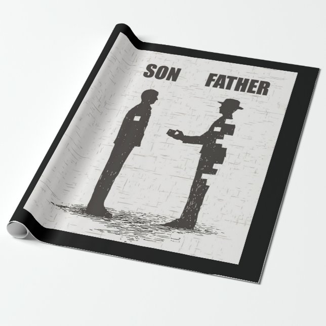 Sohn und Vater Geschenkpapier (Ungerollt)