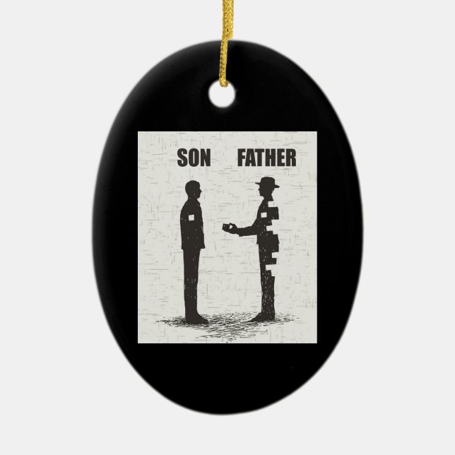 Sohn und Vater Keramik Ornament (Vorne)