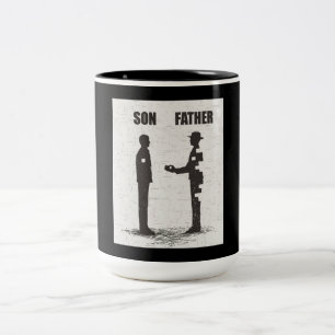 Sohn und Vater Zweifarbige Tasse