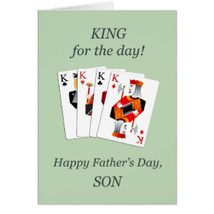 Sohn, Vatertag, Könige für den Tag Kartenspielen