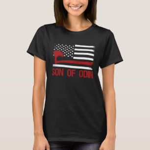 Sohn von Odin Valhalla Amerikanische Königsflagge  T-Shirt
