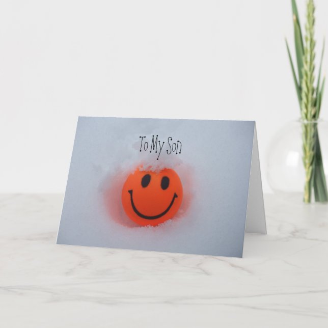 Sohn-Weihnachtsgruß Feiertagskarte (Vorderseite)