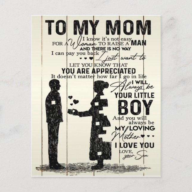 Sohn zu meinem Mama-Brief, ein besonderes Geschenk Flyer (Vorne)