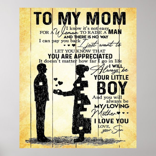 Sohn zur Mama meiner Mama | Liebliches Geschenk Poster (Vorne)