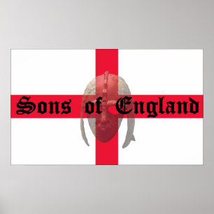 Söhne Anglo sächsischen Sturzhelms Englands Poster