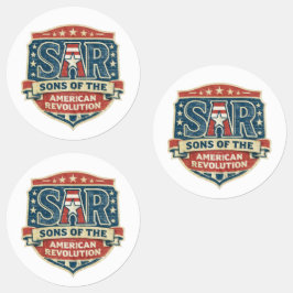 Söhne der amerikanischen Revolution SAR patriotisc Etiketten