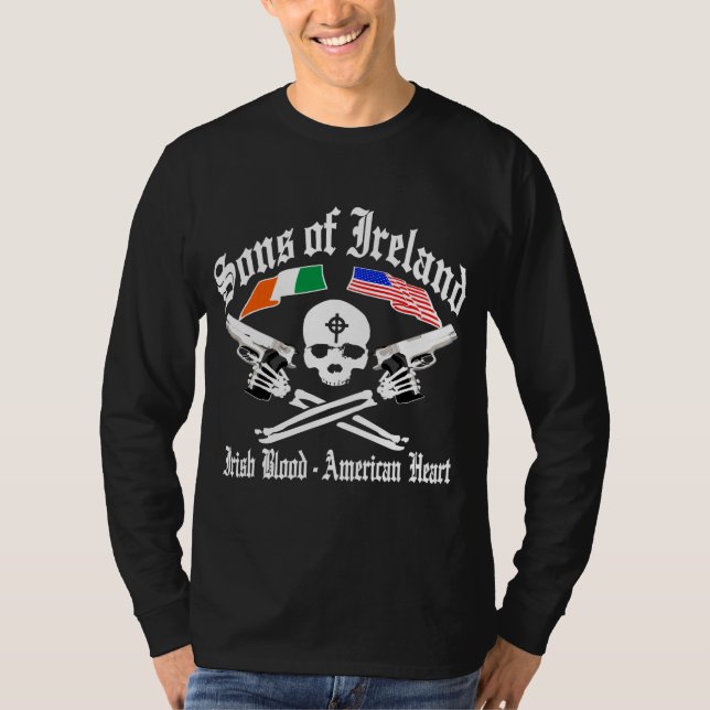 SÖHNE irischen Bluts IRLANDS/des amerikanischen T-Shirt (Vorderseite)