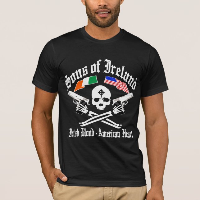 SÖHNE irischen Bluts IRLANDS/des amerikanischen T-Shirt (Vorderseite)