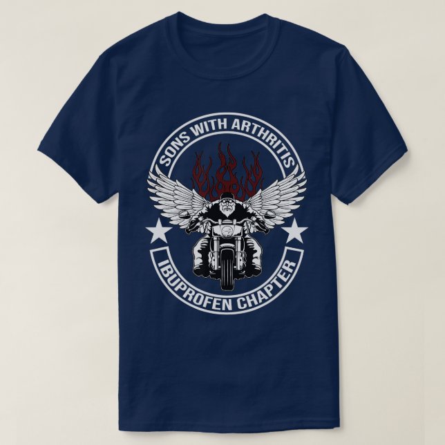 Söhne mit Arthritis Ibuprofen Kapitel Motorrad G T-Shirt (Design vorne)