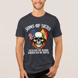 Söhne Siziliens: Sizilianer von Geburt, Amerikaner Tri-Blend Shirt