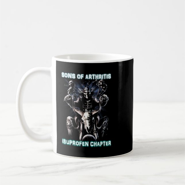 Söhne von Arthritis Mens Ibuprofen Kapitel Kurzer  Kaffeetasse (Links)