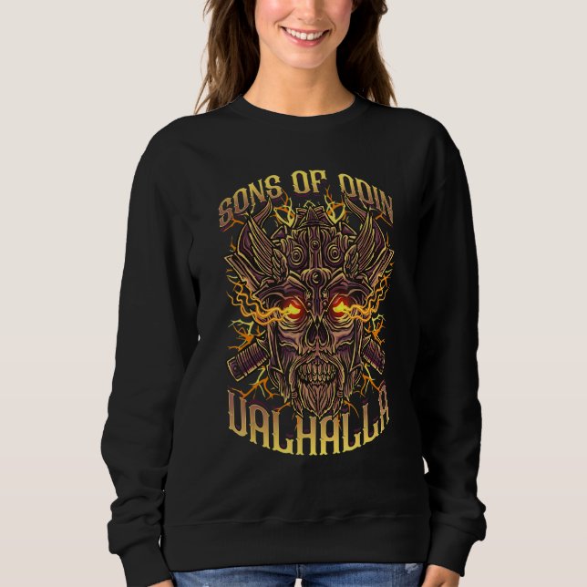 Söhne von Odin Walhalla Wikinger Sweatshirt (Vorderseite)