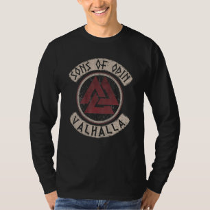 Söhne von Odin Wikinger Valhalla Midgard Vintage N T-Shirt