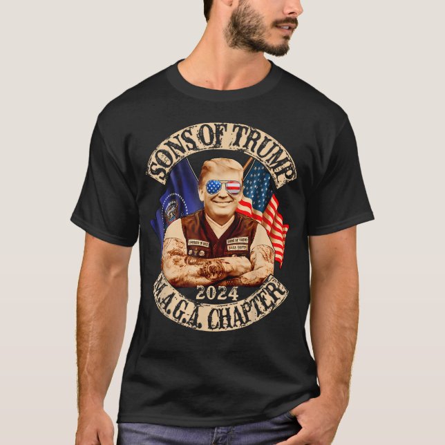 Söhne von Trump Maga Kapitel 2024 T-Shirt (Vorderseite)