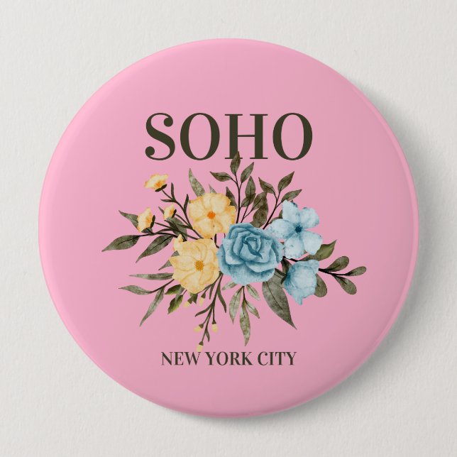SOHO-Nachbarschaft, New York City Button (Vorderseite)
