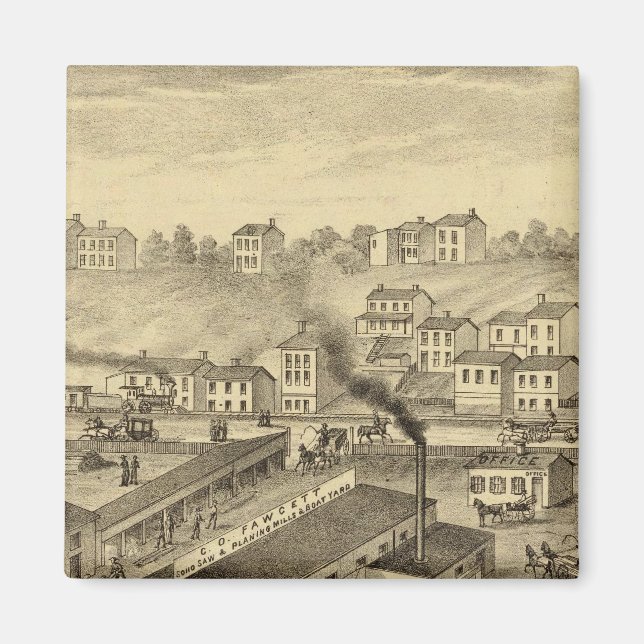 Soho Sägen und Planen von Meilen und Barge Yards Magnet (Vorne)