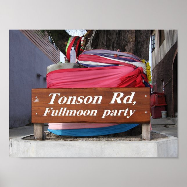 Soi Tonson, Koh Phangan ... Fullmoon-Party Poster (Vorne)