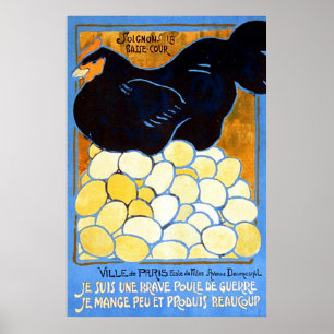 Soignons la basse-cour ~ Vintages Französisch WW1. Poster