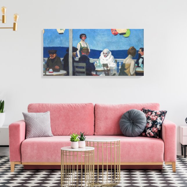 Soir Bleu | Edward Hopper | Leinwanddruck (Insitu (Wohnzimmer))