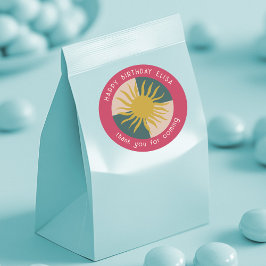 Soiree BIRTHDAY Modernes Niedliches KUSTOM Runder Aufkleber