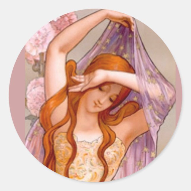 Soiree d'Ete Nouveau Runder Aufkleber (Vorderseite)