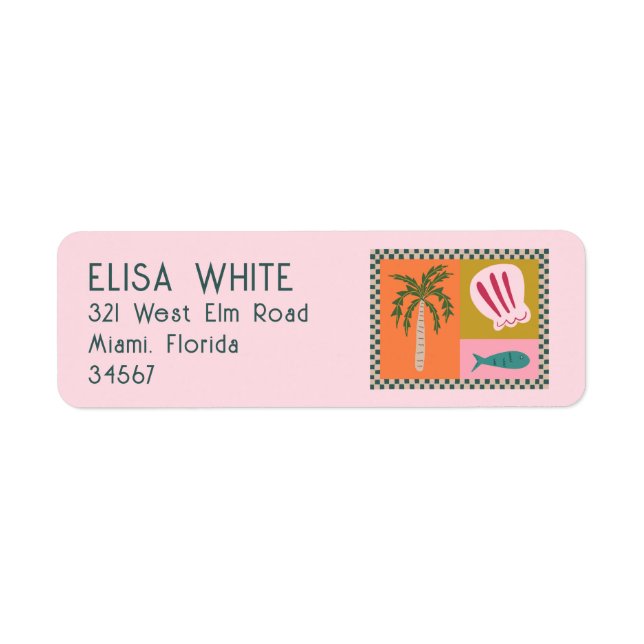 Soiree Palm Tree Muscheln Modernes, Niedliches CUS (Vorne)