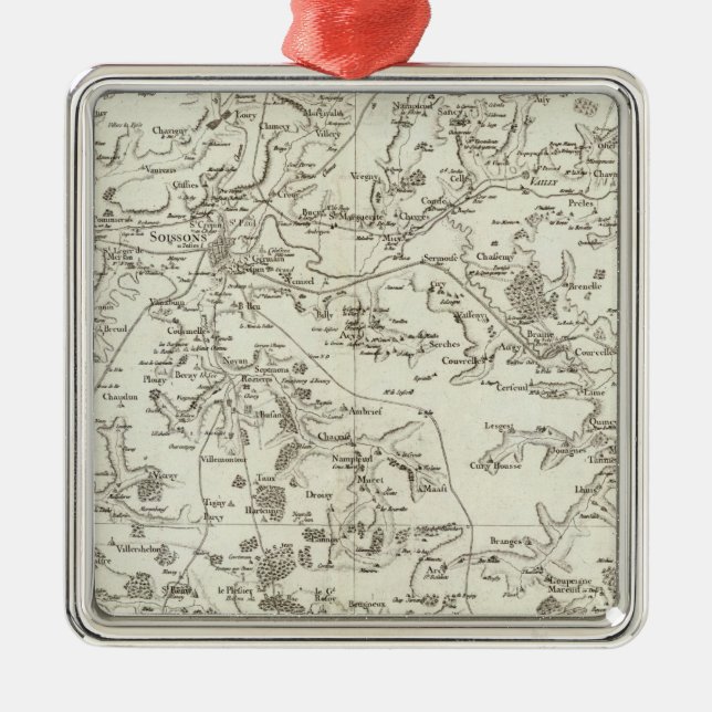 Soissons Silbernes Ornament (Vorne)