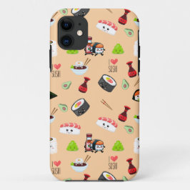Soja in Liebe niedlich-gelb Kawaii Sushi Case-Mate iPhone Hülle